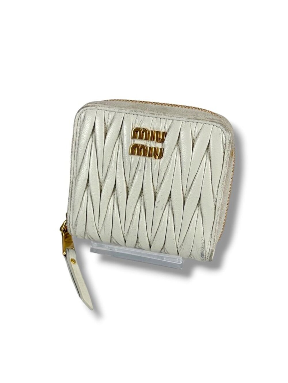 Miu Miu Matelasse Zip Around Wallet